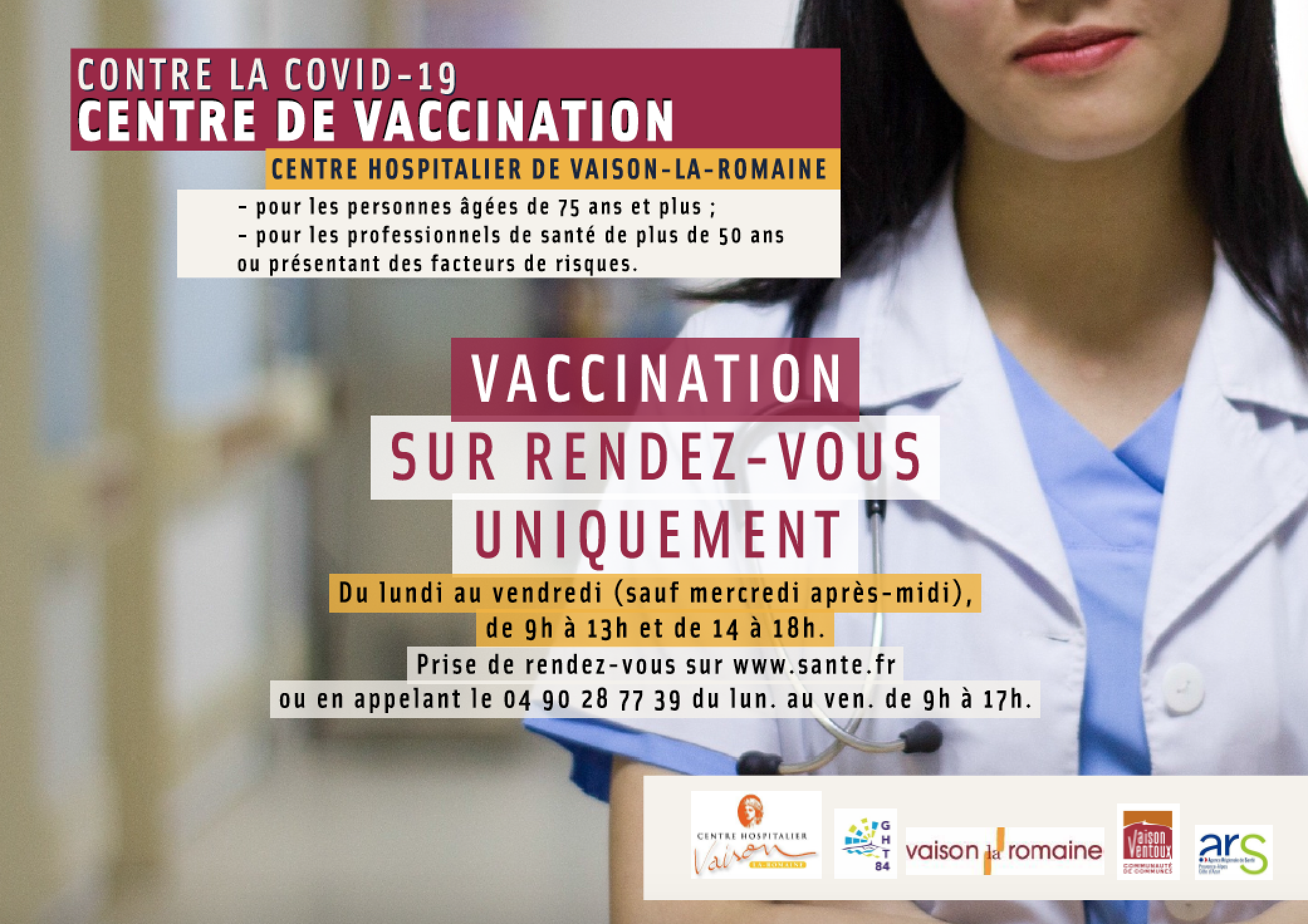 Affiche vaccination COVID 19 Vaison